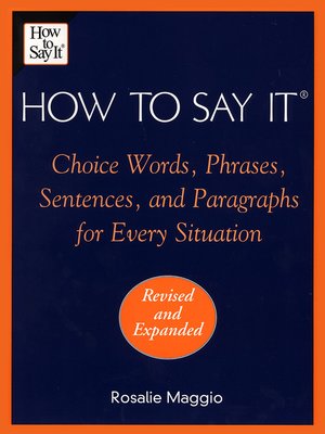 cover image of How to Say It